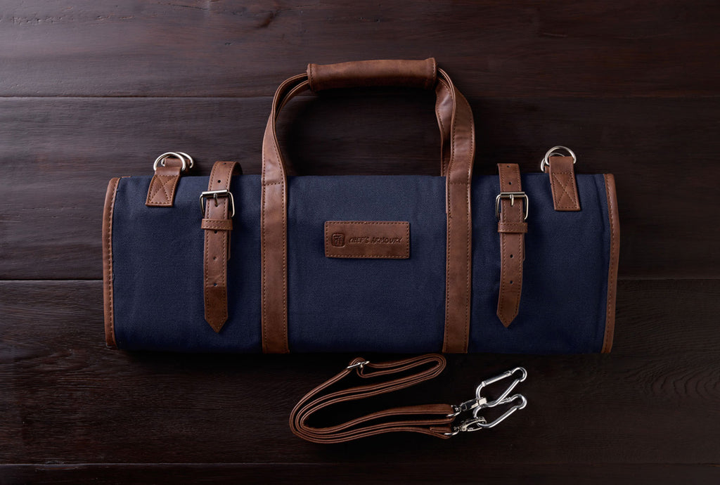 Knife Bag 15 Pockets Navy Blue