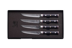 MCUSTA Zanmai Damascus 4pc Steak Knife Set