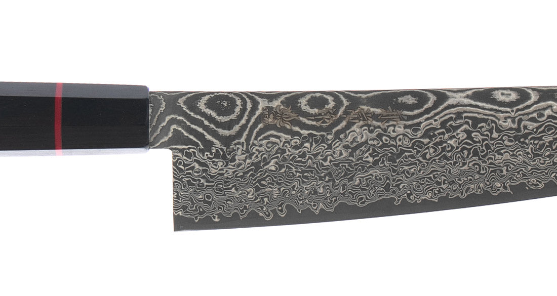 Kanetsune Japan KC-843 Namishibuki Wa-Santoku 180mm Damascus Kitchen Knife  - Kanetsune USA